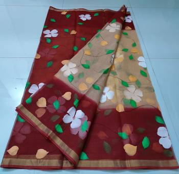 Kota Doria Hand Painting Sarees 1