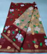 Kota Doria Hand Painting Sarees