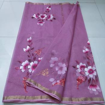 Kota Doria Hand Painting Sarees 1