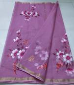 Kota Doria Hand Painting Sarees