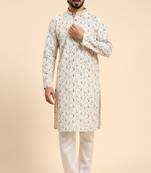 Smart and trendy cotton fabric multicolor festive wear mens kurta