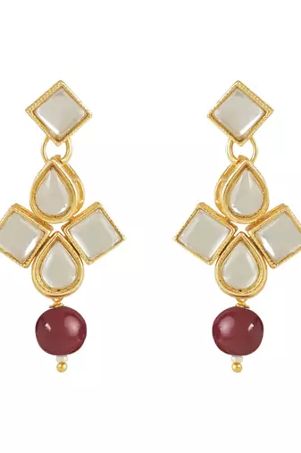 traditional kundan & pearls choker necklace jewellery set with earrings
