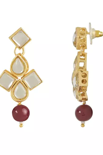 traditional kundan & pearls choker necklace jewellery set with earrings