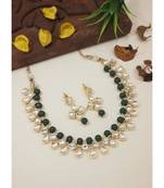 traditional kundan & pearls choker necklace jewellery set with earrings