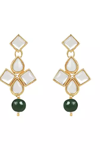 traditional kundan & pearls choker necklace jewellery set with earrings