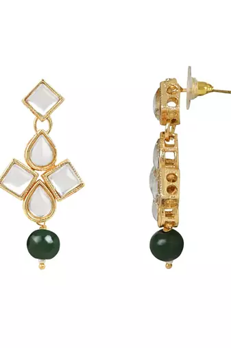traditional kundan & pearls choker necklace jewellery set with earrings