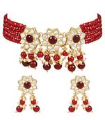 traditional kundan & pearls choker necklace jewellery set