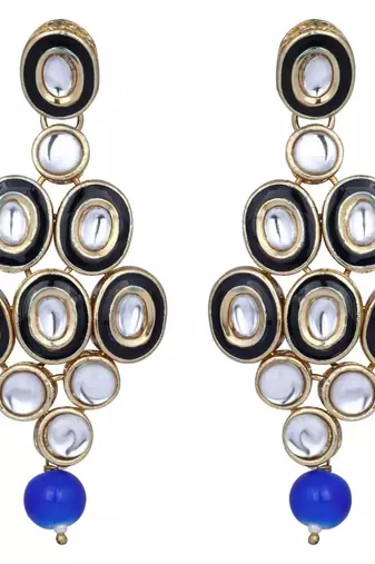 traditional stunning maroon meenakari kundan studded pearl necklace jewellery set with earrings