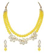 traditional kundan & pearls necklace jewellery set with earrings