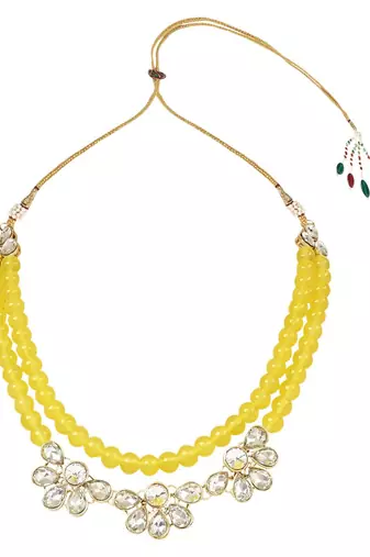 traditional kundan & pearls necklace jewellery set with earrings