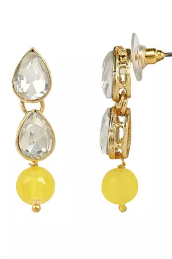 traditional kundan & pearls necklace jewellery set with earrings