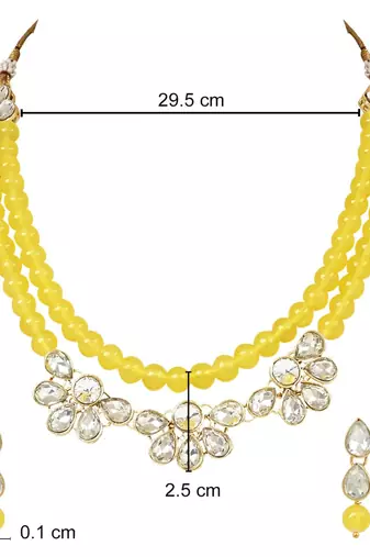 traditional kundan & pearls necklace jewellery set with earrings