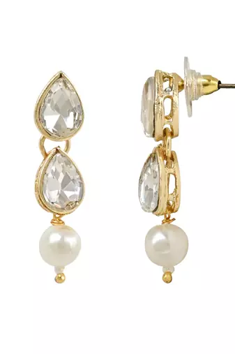 traditional kundan & pearls necklace jewellery set with earrings