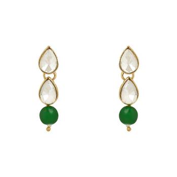 traditional kundan & pearls necklace jewellery set with earrings 4