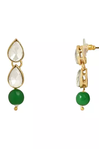 traditional kundan & pearls necklace jewellery set with earrings