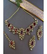 traditional kundan & stone studded choker necklace jewellery set