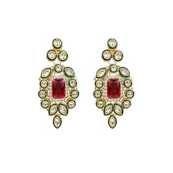 traditional kundan & stone studded choker necklace jewellery set 4