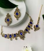 traditional kundan & stone studded choker necklace jewellery set