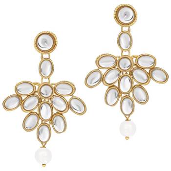wedding collection 5 layer faux mother-of-pearl and kundan rani haar necklace jewellery set 3