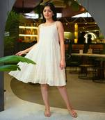 White gold cotton dress