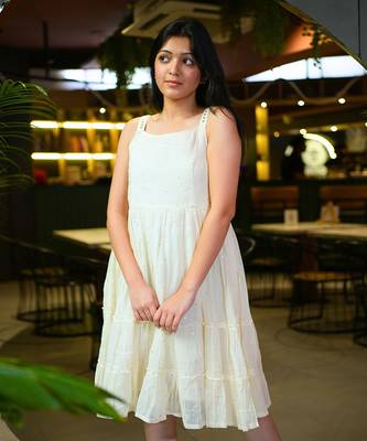 White gold cotton dress 2