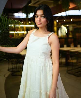 White gold cotton dress 3