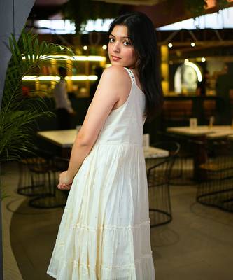 White gold cotton dress 5
