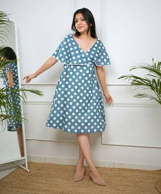 Blue polka dress 1