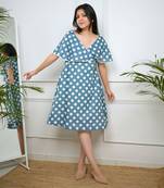 Blue polka dress