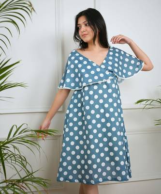 Blue polka dress 2