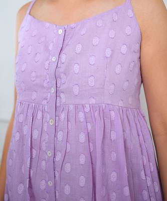 Lavender cotton printed dress 4