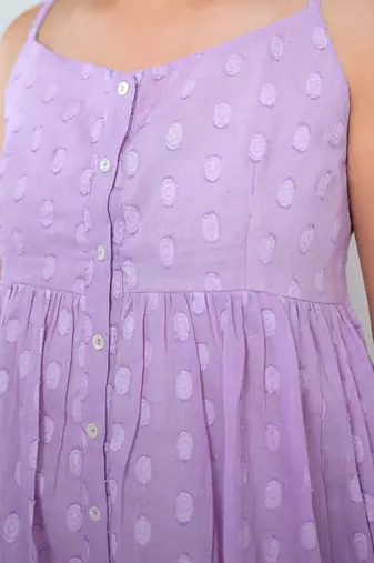 Lavender cotton printed dress