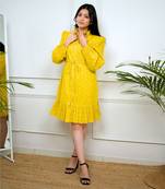 Mustard shirt dress