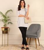 White cotton short kurti & tunic for women and girls