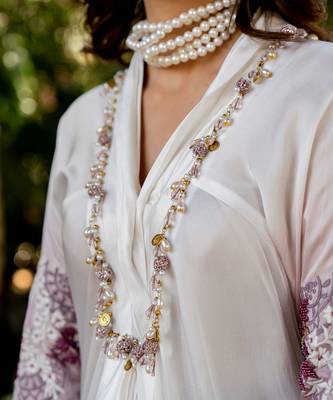 Purple crepe embroidered jumpsuit 3