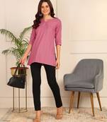 Pink cotton short kurti & tunic for women and girls