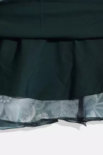 Ethnovog Ready To Wear Kids Girls Green Digital Printed Georgette Gown