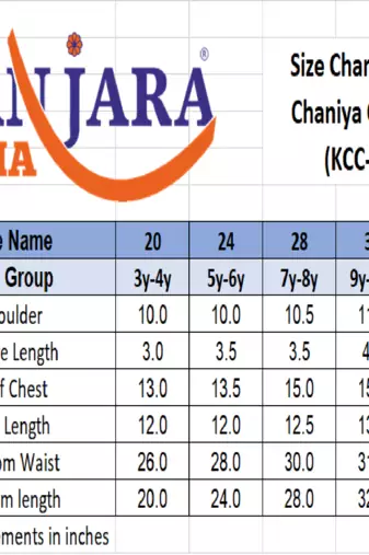 Banjara India Kutchi Emboidered Girls Chaniya Choli with Dupatta (CC-PTW) - White