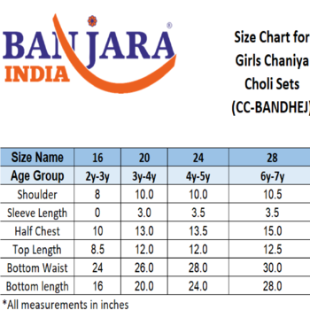 Banjara India Kutchi Emboidered Yellow Girls Chaniya Choli with Dupatta (CC-BANDHEJ) - Green 5