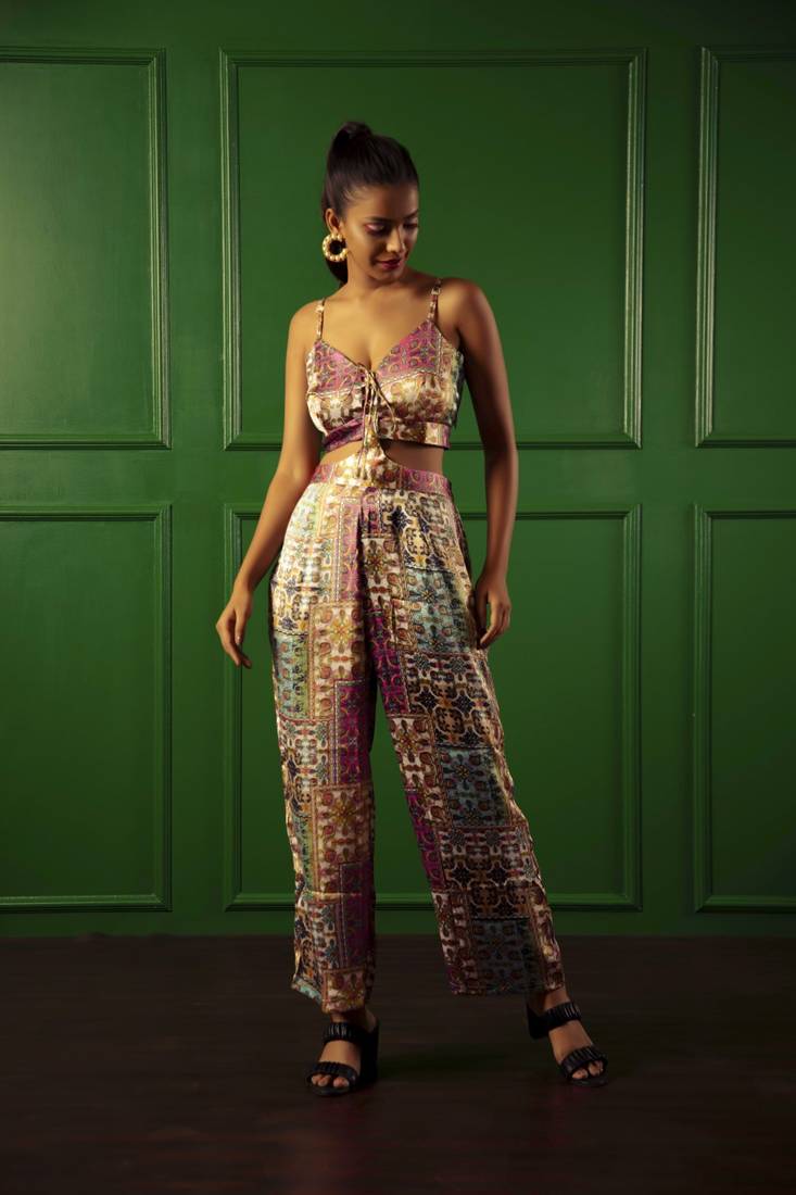 Urban sundari multicolor satin regular fit pack of 1