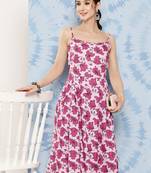 Pink fuchsia japanese art strappy set