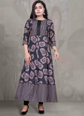 Fashion petals fancy long western kurti 1