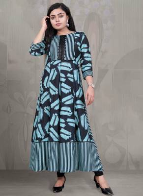 Fashion petals fancy long western kurti 1