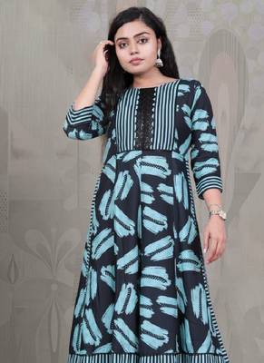 Fashion petals fancy long western kurti 2