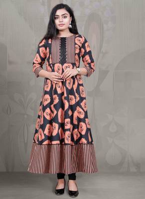Fashion petals fancy long western kurti 1