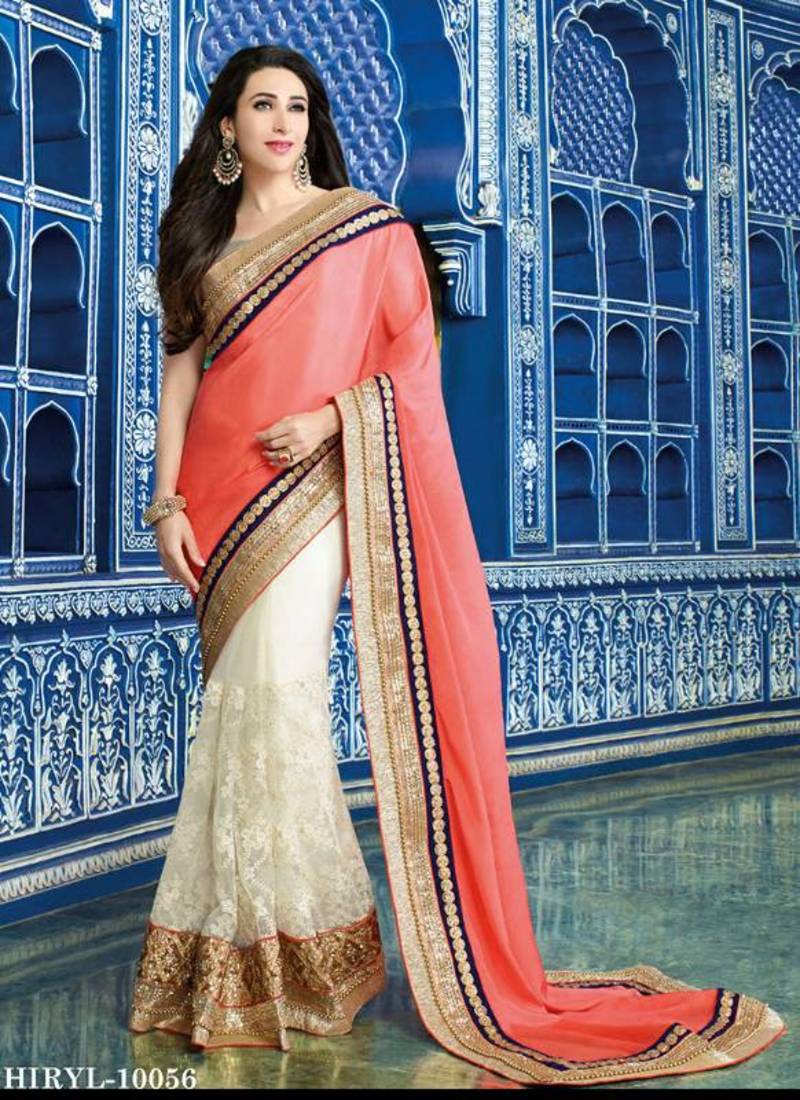 VandV Karishma Kapoor In New Arrival Chiffon Designer Saree