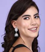 Classic oxidised grey earring set for women and girls