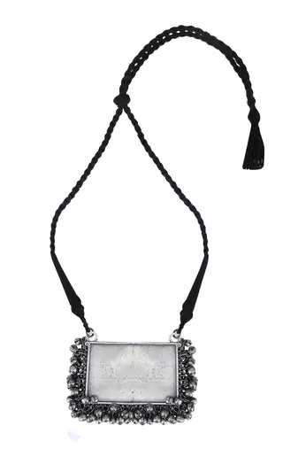 Classic oxidised grey necklace set for women and girls
