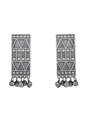 Classic oxidised grey necklace set for women and girls 5
