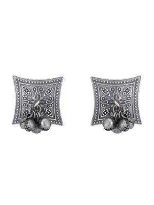 Elegant oxidised grey necklace set for women and girls 5
